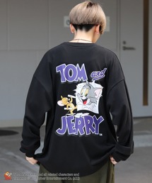 Tom＆Jerry | 【TOM&JERRY / トムとジェリー】バックプリント / 袖プリント ビッグシルエットロンT(Tシャツ/カットソー)