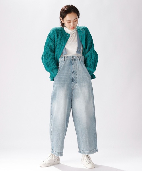 niko and...（ニコアンド）の「洗えるビタミンカラーケーブルカーディガンプルオーバー（ニット/セーター・レディース・アイボリー/グリーン/ネイビー/イエロー・LARGE/MEDIUM）」の8枚目の写真