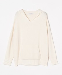 WOOL CASH SAILOR COLLAR PULLOVER