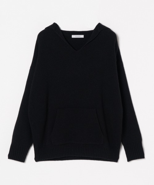 HELIOPOLE(エリオポール)の「WOOL CASH SAILOR COLLAR PULLOVER(ニット/セーター・レディース・ブラック/ダークブラウン/アイボリー・38)」の2枚目の写真