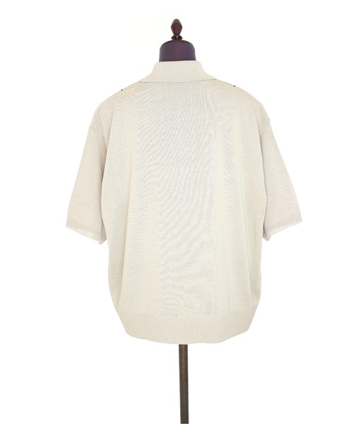 elephant TRIBAL fabrics Grandfather knit polo（ポロシャツ