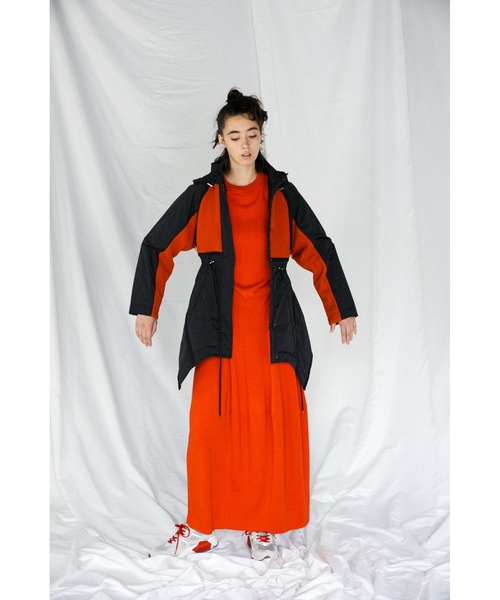 ENFOLD（エンフォルド）の「WOダブルフェイス コンビネーションブルゾン（その他アウター・レディース・ダークオレンジ/チャコールグレー・38/36）」の4枚目の写真