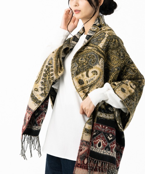QUEENHEAD（クイーンヘッド）の「ペイズリー柄 大判ストールマフラー