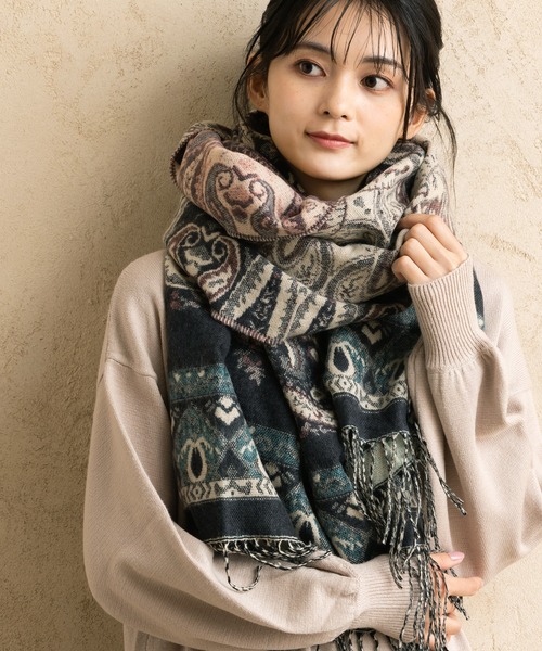 キャピタル　マフラー　ペイズリー柄 キャピタル マフラー ペイズリー柄 Kapital キャピタル縮絨マフラー