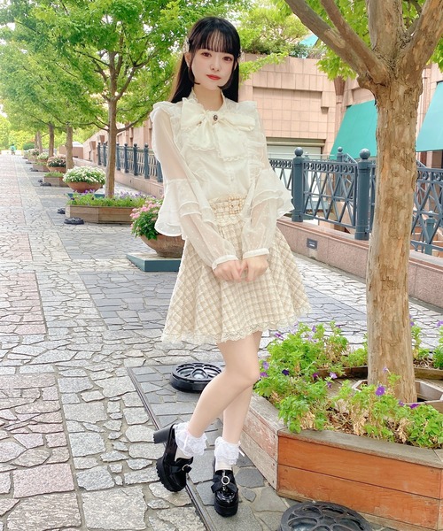ROJITA(ロジータ)の「ラッフルスリーブドビードットブラウス(シャツ/ブラウス・レディース・ホワイト/ブラック/ピンク・FREE)」の21枚目の写真