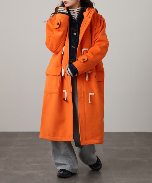 バーク　オレンジ　タグ付き　ニット　ガウン　ダッフルコート　ジャケット　高級感 中古・古着通販】Bark (バーク) ニットダッフルダウンジャケット