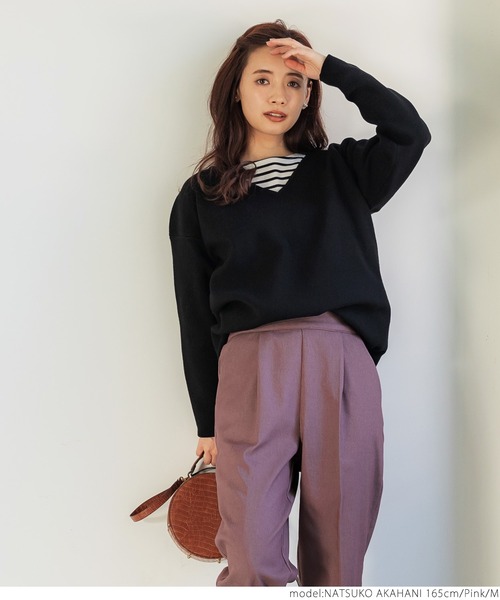coca(coca)(コカ)の「裏フリース超極暖ストレットテーパードパンツ(スラックス・レディース・ベージュ/ピンク/アイボリー/ブラック・S/M/L)」の14枚目の写真
