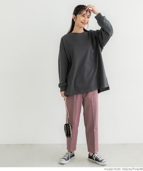 coca(coca)(コカ)の「裏フリース超極暖ストレットテーパードパンツ(スラックス・レディース・ベージュ/ピンク/アイボリー/ブラック・S/M/L)」の16枚目の写真