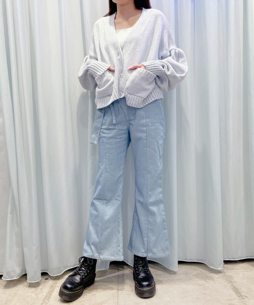 lilLilly（リルリリー）の「パステルカラーパフカーディガン（カーディガン/ボレロ・レディース・ブルー/ホワイト/ピンク・FREE）」の4枚目の写真