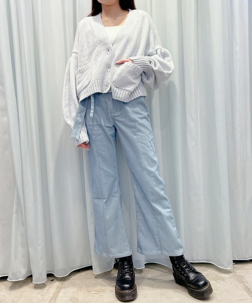 lilLilly（リルリリー）の「パステルカラーパフカーディガン（カーディガン/ボレロ・レディース・ブルー/ホワイト/ピンク・FREE）」の8枚目の写真