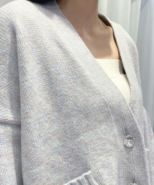 lilLilly（リルリリー）の「パステルカラーパフカーディガン（カーディガン/ボレロ・レディース・ブルー/ホワイト/ピンク・FREE）」の7枚目の写真