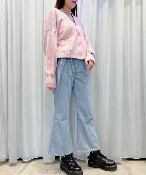 lilLilly（リルリリー）の「パステルカラーパフカーディガン（カーディガン/ボレロ・レディース・ブルー/ホワイト/ピンク・FREE）」の15枚目の写真