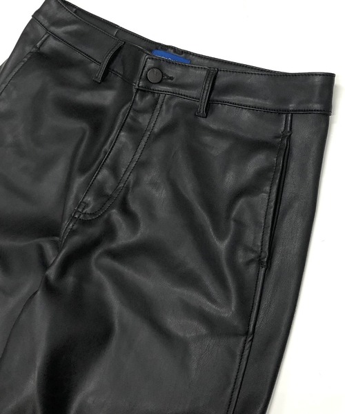 London Denim(ロンドンデニム)の「Highクオリティー フェイクレザー / テーパード ルーズ ワイドパンツ(スラックス・メンズ・ブラック・46/48/50/52)」の4枚目の写真