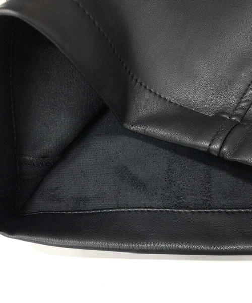 London Denim(ロンドンデニム)の「Highクオリティー フェイクレザー / テーパード ルーズ ワイドパンツ(スラックス・メンズ・ブラック・46/48/50/52)」の9枚目の写真