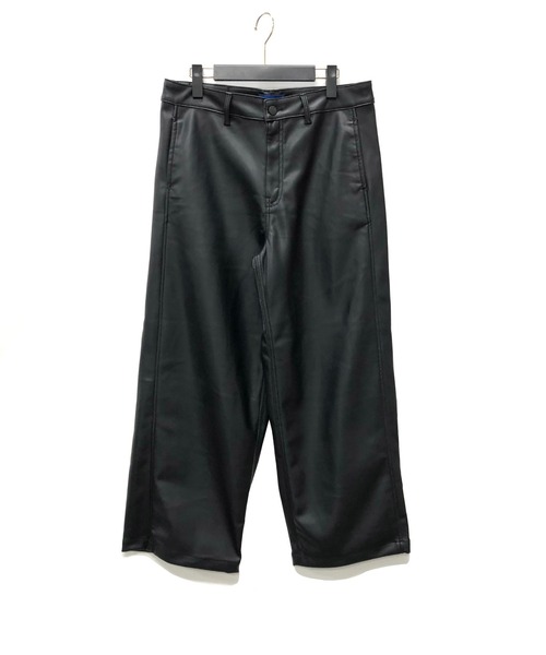 London Denim(ロンドンデニム)の「Highクオリティー フェイクレザー / テーパード ルーズ ワイドパンツ(スラックス・メンズ・ブラック・46/48/50/52)」の16枚目の写真