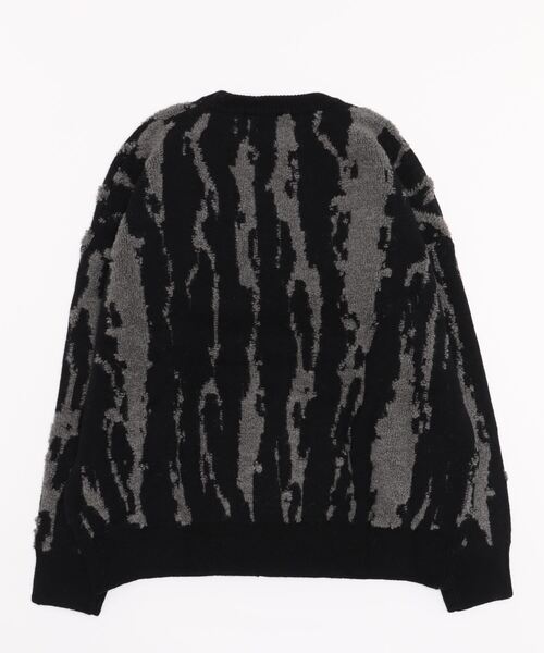 XU（エックスユー）の「【XU/エックスユー】pattern knit 3 / ニット セーター 春服 秋服 冬服 オーバーサイズ ビッグサイズ（ニット/セーター・メンズ・ブラック・ONE SIZE）」の2枚目の写真