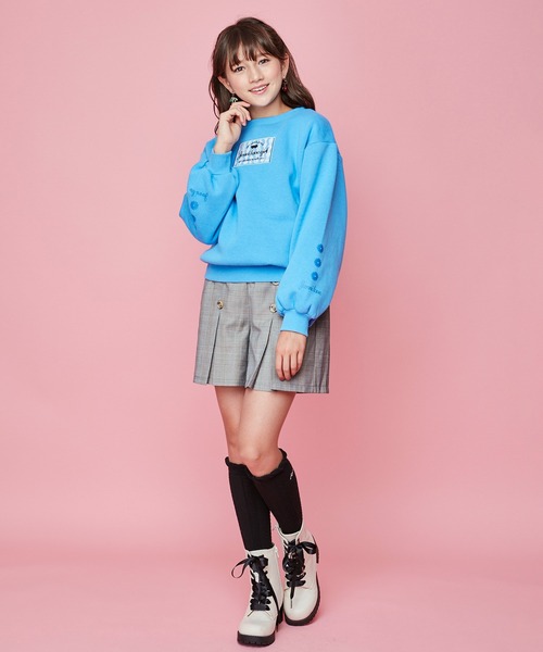 JENNI love（ジェニィラブ）の「裏起毛レースワッペントレーナー（スウェット・キッズ・ラベンダー/ブラック/ブルー・130cm/140cm/150cm/160cm）」の18枚目の写真