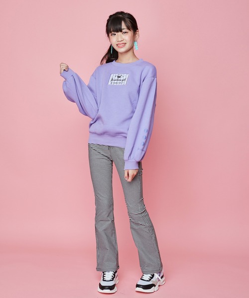 JENNI love（ジェニィラブ）の「裏起毛レースワッペントレーナー（スウェット・キッズ・ラベンダー/ブラック/ブルー・130cm/140cm/150cm/160cm）」の16枚目の写真