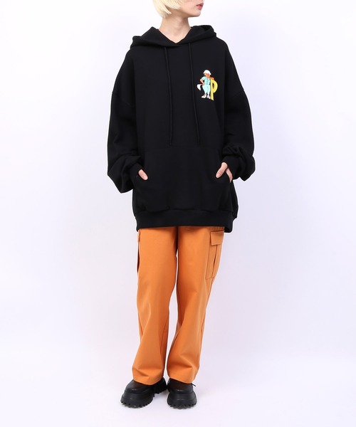 PUNYUS（プニュズ）の「VACATIONパーカー（パーカー・レディース・ブラック/イエロー/杢グレー・3/4）」の14枚目の写真