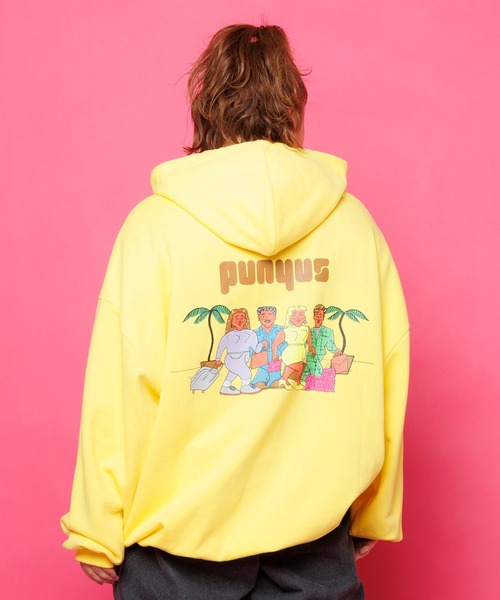 PUNYUS（プニュズ）の「VACATIONパーカー（パーカー・レディース・ブラック/イエロー/杢グレー・3/4）」の4枚目の写真