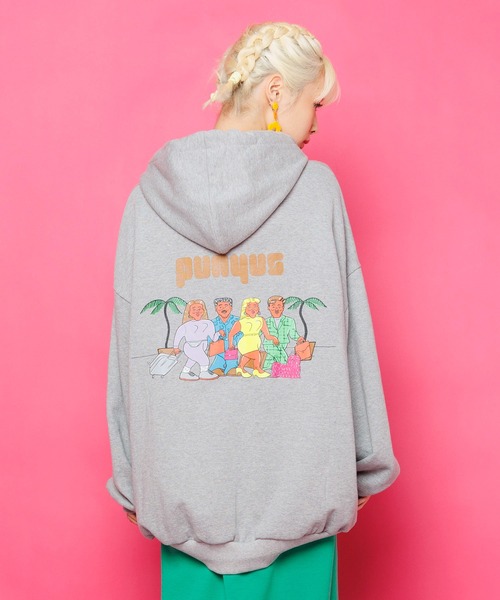 PUNYUS（プニュズ）の「VACATIONパーカー（パーカー・レディース・ブラック/イエロー/杢グレー・3/4）」の10枚目の写真