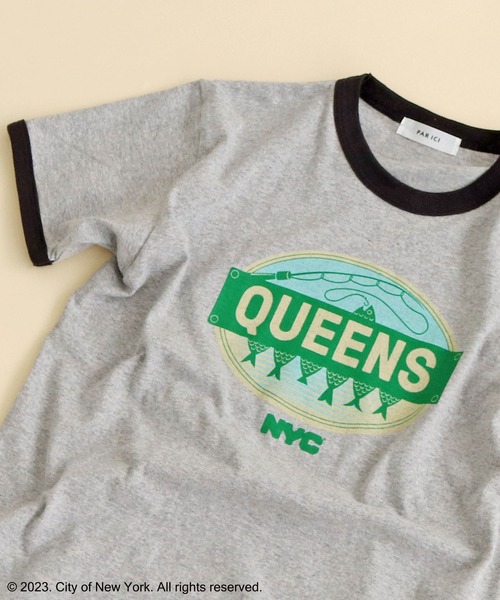 PAR ICI（パーリッシィ）の「NYC City Food Stickers リンガーTシャツ（Tシャツ/カットソー・レディース・ネイビー/グレー・FREE）」の11枚目の写真