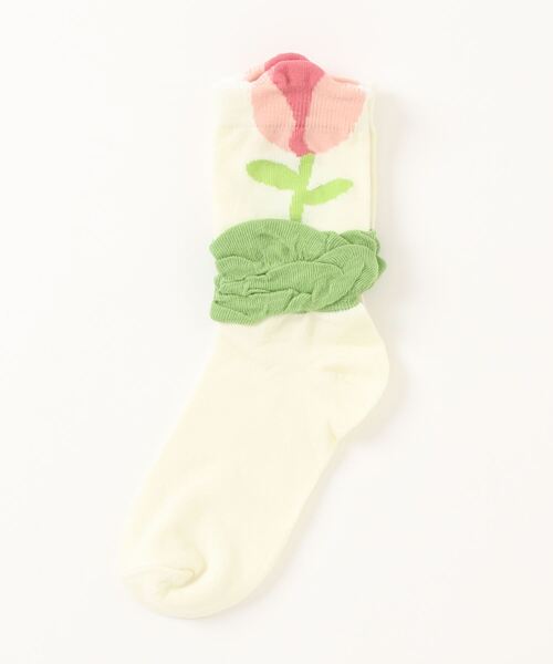 aimoha（アイモハ）の「チューリップ耳付きソックス（ソックス/靴下・レディース・ブラック/ホワイト・FREE）」の3枚目の写真