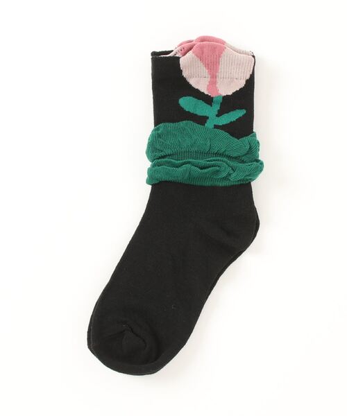 aimoha（アイモハ）の「チューリップ耳付きソックス（ソックス/靴下・レディース・ブラック/ホワイト・FREE）」の4枚目の写真