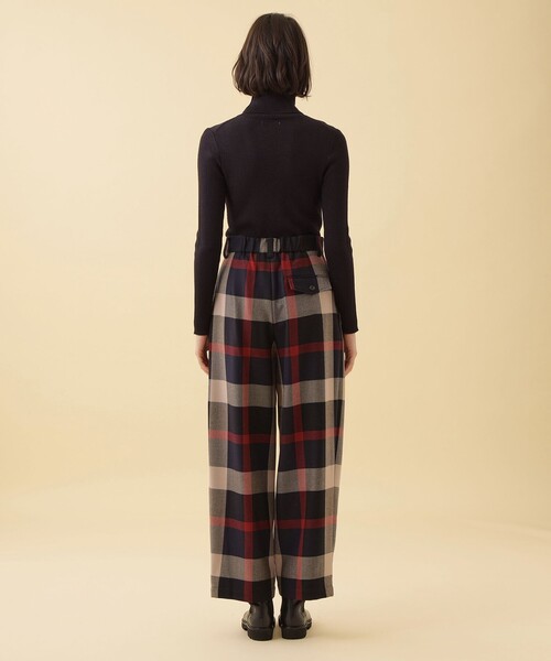 CB CRESTBRIDGE(シービークレストブリッジ)の「クレストブリッジチェックウールビエラタックパンツ(その他パンツ・レディース・ブルー系その他7・S/M)」の4枚目の写真