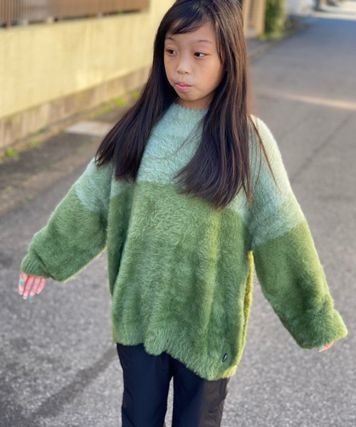 F.O.KIDS(エフオーキッズ)の「F.O.KIDS/エフオーキッズ シャギーニット(ニット/セーター・キッズ・ベージュ/カーキ/ブラック/ブルー・130/140/120)」の1枚目の写真