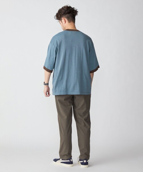 SHIPS(シップス)の「SHIPS: 16ゲージ コットン ボーダー ライト ニットTシャツ(ニット/セーター・メンズ・オフホワイト/アイボリー/ブラウン/ネイビー・SMALL/MEDIUM/LARGE/X-LARGE)」の6枚目の写真