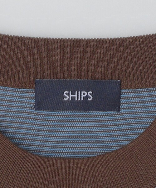 SHIPS(シップス)の「SHIPS: 16ゲージ コットン ボーダー ライト ニットTシャツ(ニット/セーター・メンズ・オフホワイト/アイボリー/ブラウン/ネイビー・SMALL/MEDIUM/LARGE/X-LARGE)」の14枚目の写真