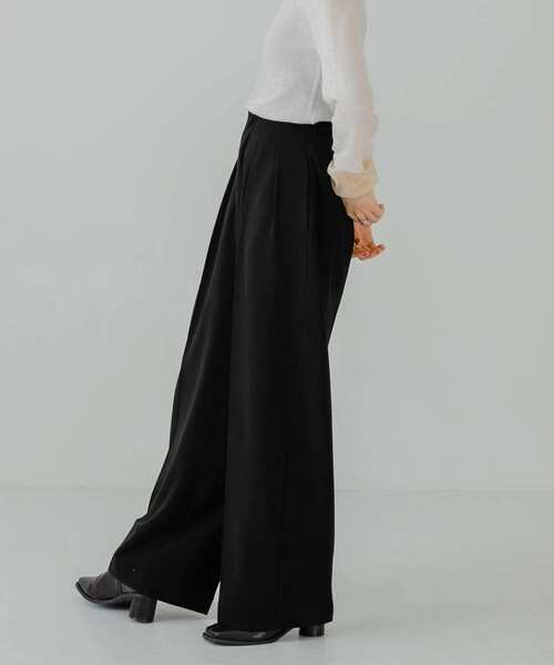 KBF（ケイビーエフ）の「ダブルタックワイドパンツ（その他パンツ・レディース・ブラック/レッド/グリーン・ONE）」の13枚目の写真