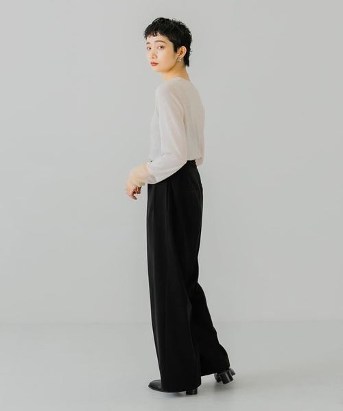 KBF（ケイビーエフ）の「ダブルタックワイドパンツ（その他パンツ・レディース・ブラック/レッド/グリーン・ONE）」の10枚目の写真