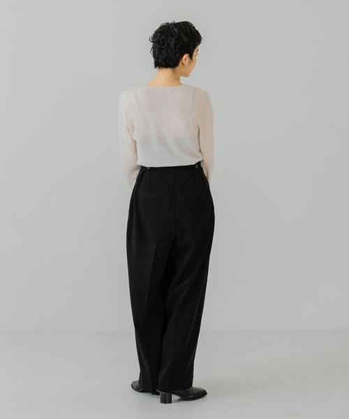 KBF（ケイビーエフ）の「ダブルタックワイドパンツ（その他パンツ・レディース・ブラック/レッド/グリーン・ONE）」の9枚目の写真
