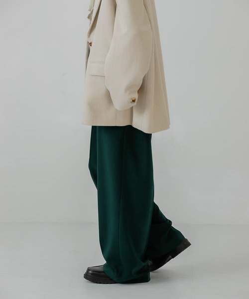 KBF（ケイビーエフ）の「ダブルタックワイドパンツ（その他パンツ・レディース・ブラック/レッド/グリーン・ONE）」の5枚目の写真