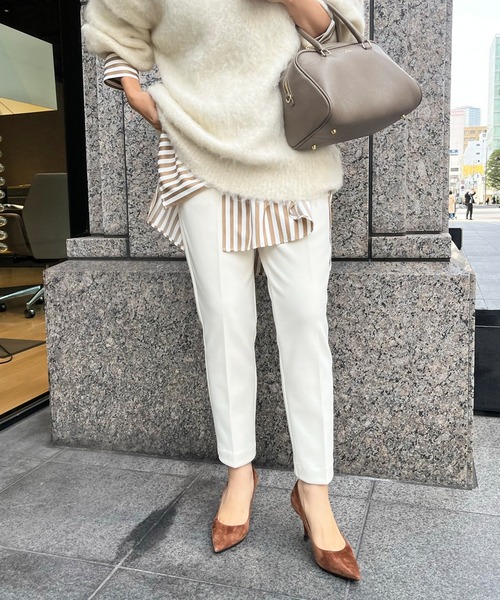 DouDou(ドゥドゥ)の「【WEB限定】裏起毛テーパードパンツ(その他パンツ・レディース・オフホワイト/ベージュ/ブラック・FREE)」の2枚目の写真