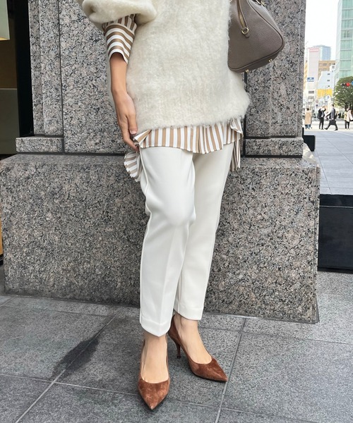 DouDou(ドゥドゥ)の「【WEB限定】裏起毛テーパードパンツ(その他パンツ・レディース・オフホワイト/ベージュ/ブラック・FREE)」の9枚目の写真