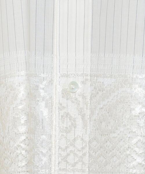 H BEAUTY&YOUTH UNITED ARROWS(エイチビューティーアンドユースユナイテッドアローズ)の「<H>LACE SHIRT DRESS/シャツワンピース(ワンピース・レディース・ホワイト/ネイビー・FREE)」の12枚目の写真