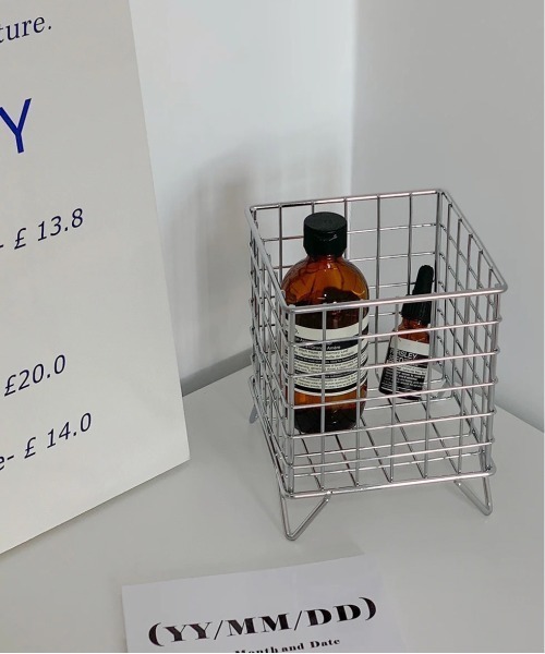 ammy.（エイミードット）の「【 ammy. / エイミードット 】 シンプル モノトーン 小物 収納 カゴ（収納グッズ・レディース・ブラック/シルバー・FREE）」の15枚目の写真