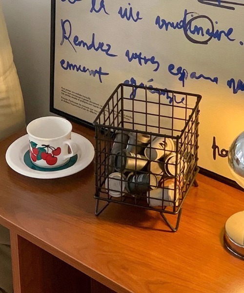 ammy.（エイミードット）の「【 ammy. / エイミードット 】 シンプル モノトーン 小物 収納 カゴ（収納グッズ・レディース・ブラック/シルバー・FREE）」の9枚目の写真