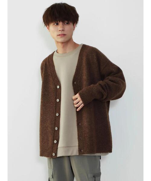 CRAFT STANDARD BOUTIQUE（クラフトスタンダードブティック）の「ブラッシングニットカーディガン（カーディガン/ボレロ・レディース・アイボリー/ライトブルー/グレー/ブラック/ブラウン/ベージュ・XL/M/L）」の8枚目の写真