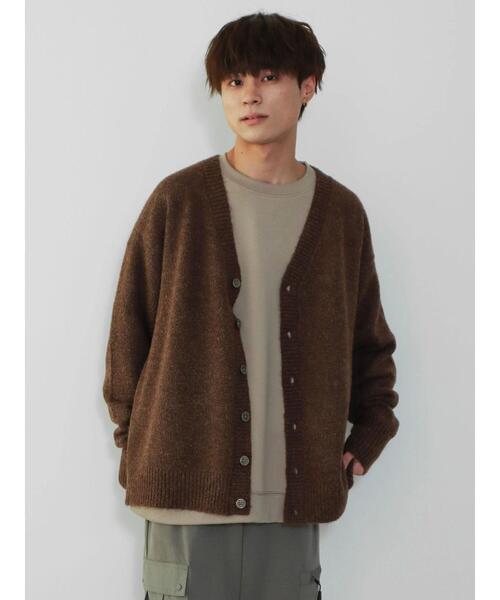 CRAFT STANDARD BOUTIQUE（クラフトスタンダードブティック）の「ブラッシングニットカーディガン（カーディガン/ボレロ・レディース・アイボリー/ライトブルー/グレー/ブラック/ブラウン/ベージュ・XL/M/L）」の9枚目の写真