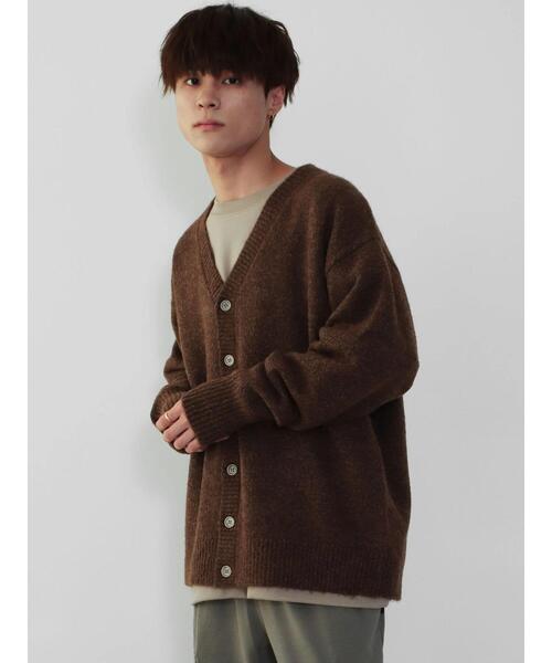 CRAFT STANDARD BOUTIQUE（クラフトスタンダードブティック）の「ブラッシングニットカーディガン（カーディガン/ボレロ・レディース・アイボリー/ライトブルー/グレー/ブラック/ブラウン/ベージュ・XL/M/L）」の10枚目の写真