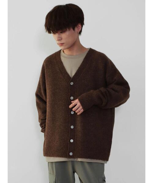 CRAFT STANDARD BOUTIQUE（クラフトスタンダードブティック）の「ブラッシングニットカーディガン（カーディガン/ボレロ・レディース・アイボリー/ライトブルー/グレー/ブラック/ブラウン/ベージュ・XL/M/L）」の11枚目の写真