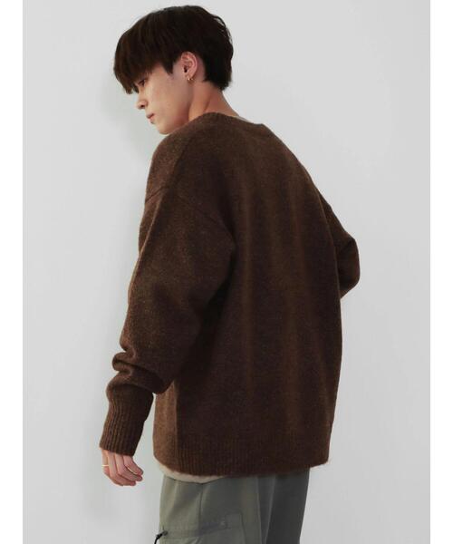 CRAFT STANDARD BOUTIQUE（クラフトスタンダードブティック）の「ブラッシングニットカーディガン（カーディガン/ボレロ・レディース・アイボリー/ライトブルー/グレー/ブラック/ブラウン/ベージュ・XL/M/L）」の12枚目の写真