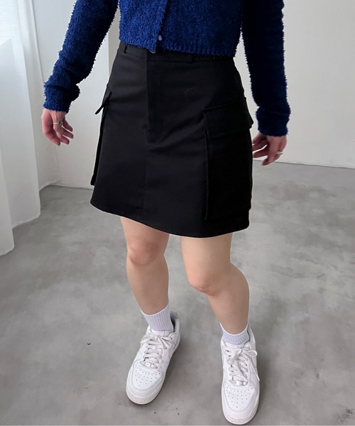 EPIMI E'PIMMY(エピミエピミー)の「カーゴミニスカート(スカート・レディース・ベージュ/カーキ/ブラック・MEDIUM)」の13枚目の写真