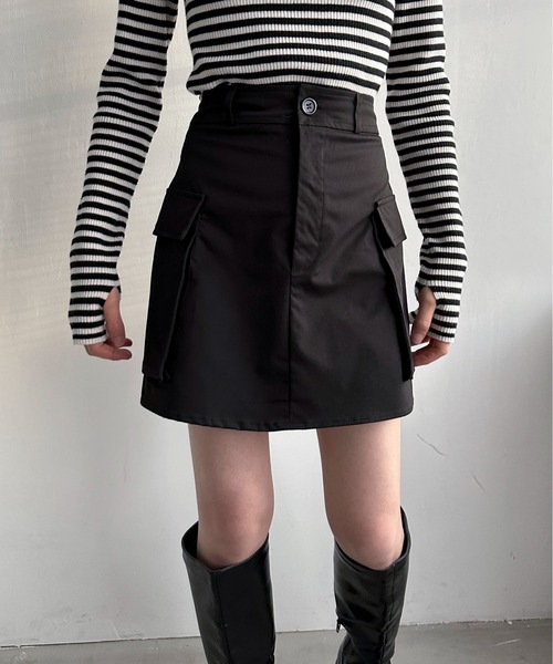 EPIMI E'PIMMY(エピミエピミー)の「カーゴミニスカート(スカート・レディース・ベージュ/カーキ/ブラック・MEDIUM)」の11枚目の写真