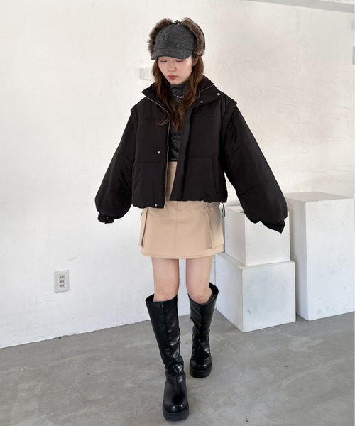 EPIMI E'PIMMY(エピミエピミー)の「カーゴミニスカート(スカート・レディース・ベージュ/カーキ/ブラック・MEDIUM)」の16枚目の写真