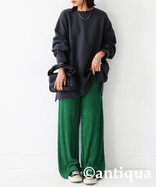 antiqua（アンティカ）の「セルフカットパンツ（その他パンツ・レディース・ブラック/グリーン・FREE）」の11枚目の写真